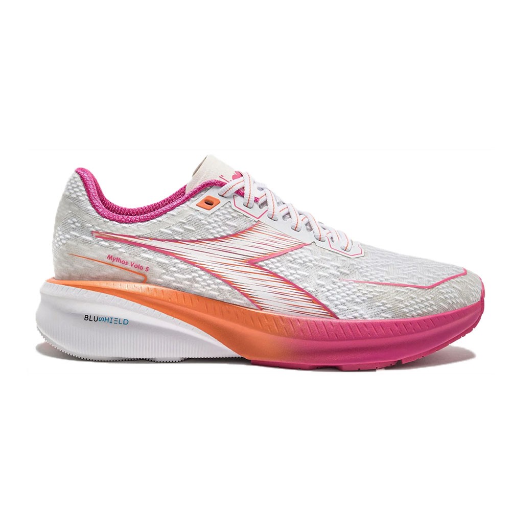 Image of Diadora Volo 5 Bianco Fandango Rosa - Scarpe Running Donna EUR 40 / UK 6.5068