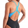 Arena Costume Intero Piscina Ripples Nero Turchese Donna