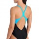 Arena Costume Intero Piscina Openings Nero Turchese Donna