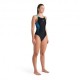 Arena Costume Intero Piscina Openings Nero Turchese Donna