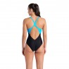 Arena Costume Intero Piscina Openings Nero Turchese Donna