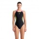 Arena Costume Intero Piscina Openings Nero Giallo Donna