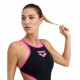 Arena Costume Intero Piscina One Biglogo Nero Fucsia Donna