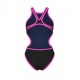 Arena Costume Intero Piscina One Biglogo Nero Fucsia Donna