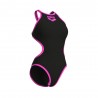 Arena Costume Intero Piscina One Biglogo Nero Fucsia Donna