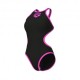 Arena Costume Intero Piscina One Biglogo Nero Fucsia Donna