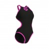 Arena Costume Intero Piscina One Biglogo Nero Fucsia Donna