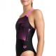 Arena Costume Intero Piscina Lights Nero Fucsia Donna