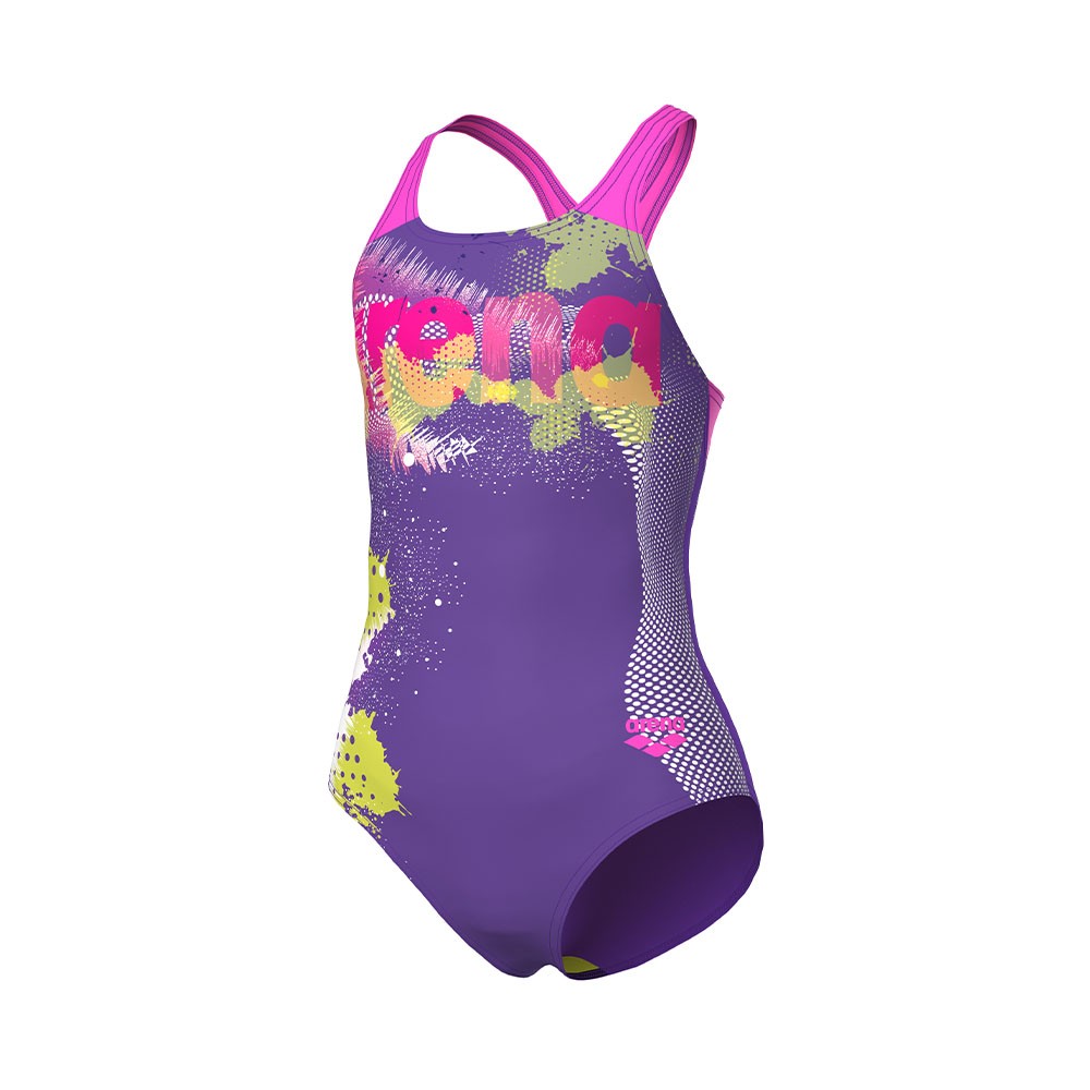 Image of Arena Costume Intero Piscina Light Tricks Viola Fucsia Bambina 10-11 Anni068