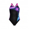 Arena Costume Intero Piscina Dreamhline Nero Fucsia Donna