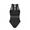 Arena Costume Intero Piscina Mesh Panel Vent Nero Donna