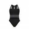 Arena Costume Intero Piscina Mesh Panel Vent Nero Donna