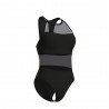 Arena Costume Intero Piscina Mesh Panel Vent Nero Donna