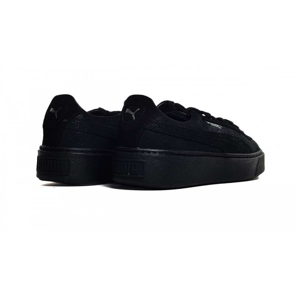 puma platform glitter nere