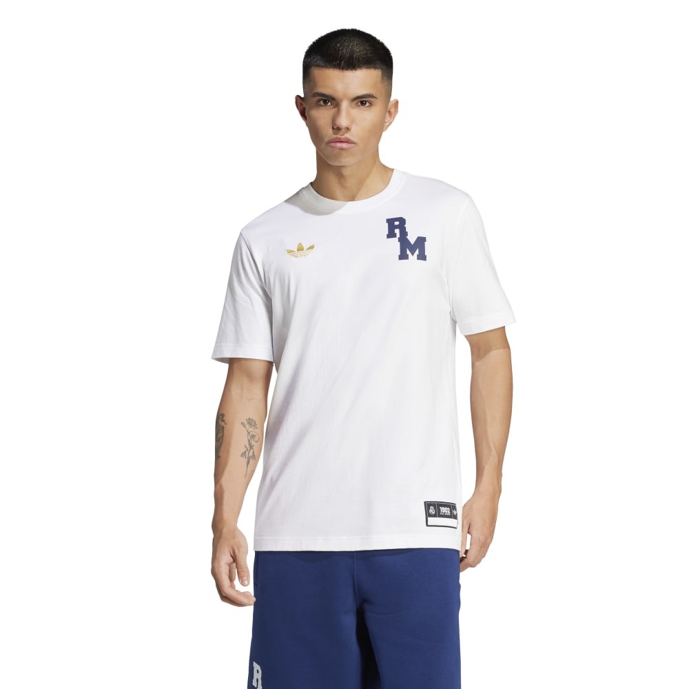 Image of ADIDAS Originals Maglia Maniche Corte Real Vrct Bianco Blu Uomo XL068