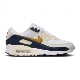 Nike Air Max 90 Nn Bianco Blu Beige - Sneakers Donna