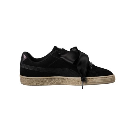 Puma Scarpa Basket  Donna Heart Suede Nero/Nero