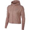 Nike Hoodie Donna Run F/Zip Elmnt  Rust Pink/Htr