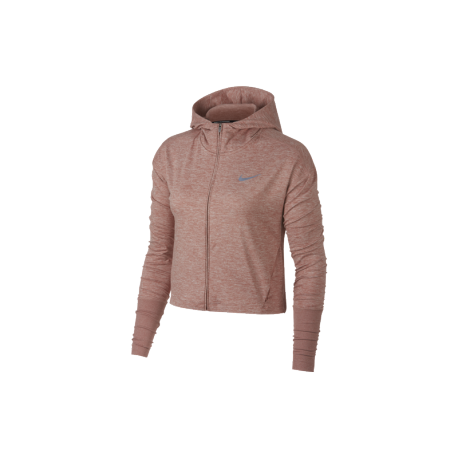 Nike Hoodie Donna Run F/Zip Elmnt  Rust Pink/Htr