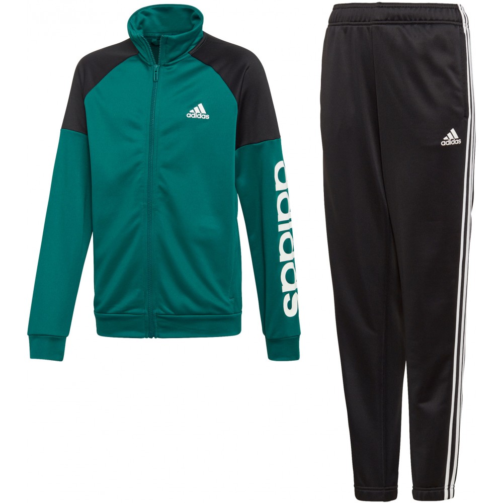 Adidas Tuta Linear Verde Bambino - Acquista Online Su Sportland