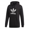 Adidas Felpa Con Cappuccio Trefoil Nero Uomo