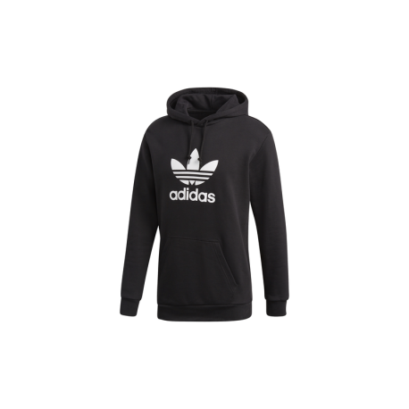 Adidas Felpa Con Cappuccio Trefoil Nero Uomo