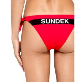 Sundek Costume Slip Logo Rosso Donna