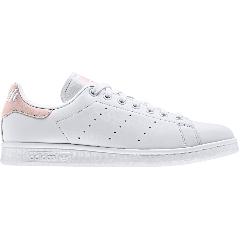 ADIDAS originals sneakers stan smith lea scritta bianco rosa donna
