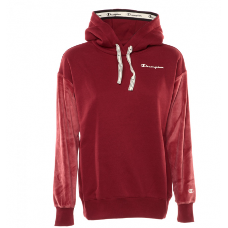 Champion Felpa Palestra Cappuccio Bordeaux Donna