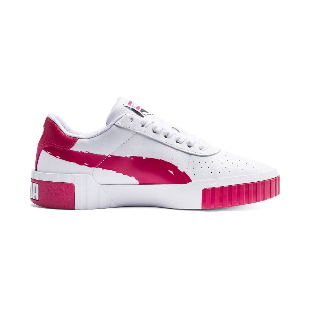Image of Puma Sneakers Cali Brushed Bianco Rosso Donna EUR 37 / UK 4