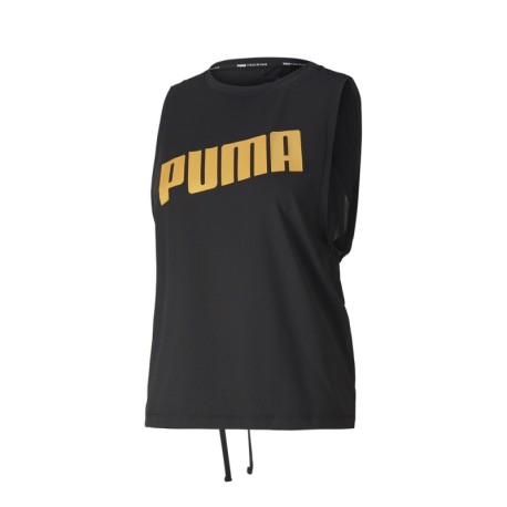 Puma Canotta Palestra Train Logo Nero Donna