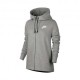 Nike Felpa F Zip E Cappuccio Tech Fleece Grigio Donna