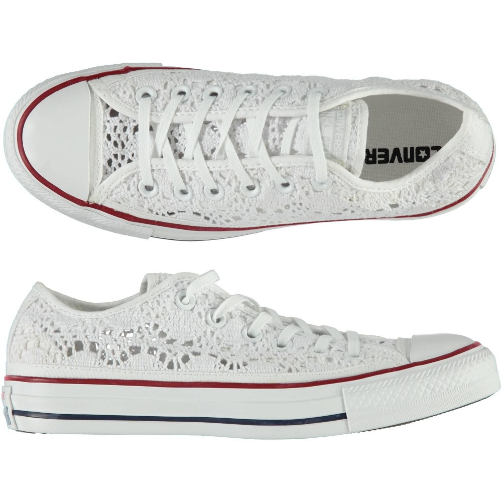 converse all star bianche pizzo