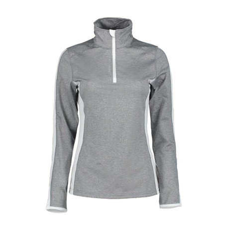 Icepeak Felpa In Pile Falkner Grigio Melange Bianco Donna