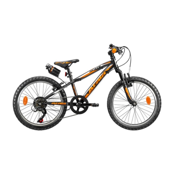 biciclette bambino 20 pollici nera e arancio