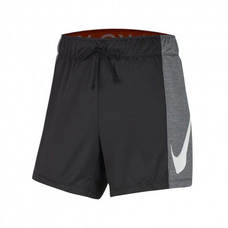 Nike Pantaloncino Palestra Bicolor Shoosh Nero Donna