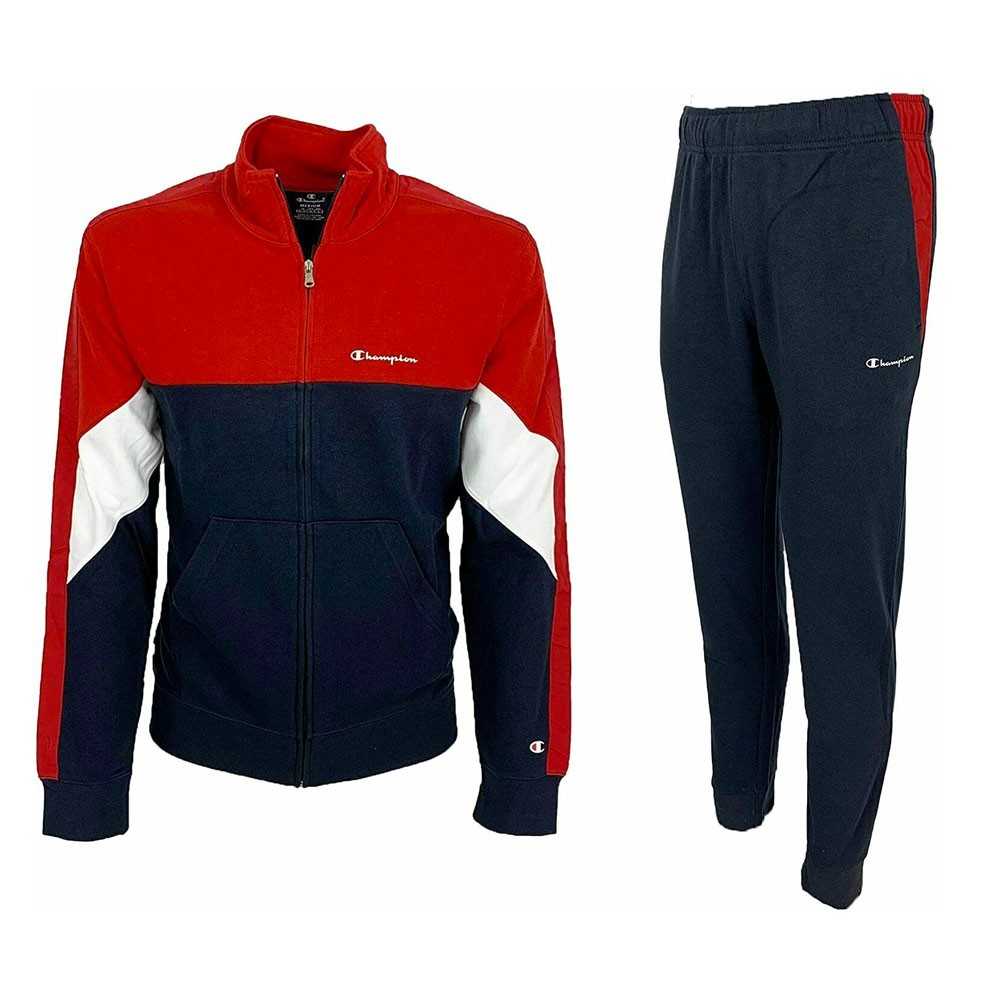 Champion Tuta Sportiva Logo Rosso Uomo - Acquista Online Su Sportland