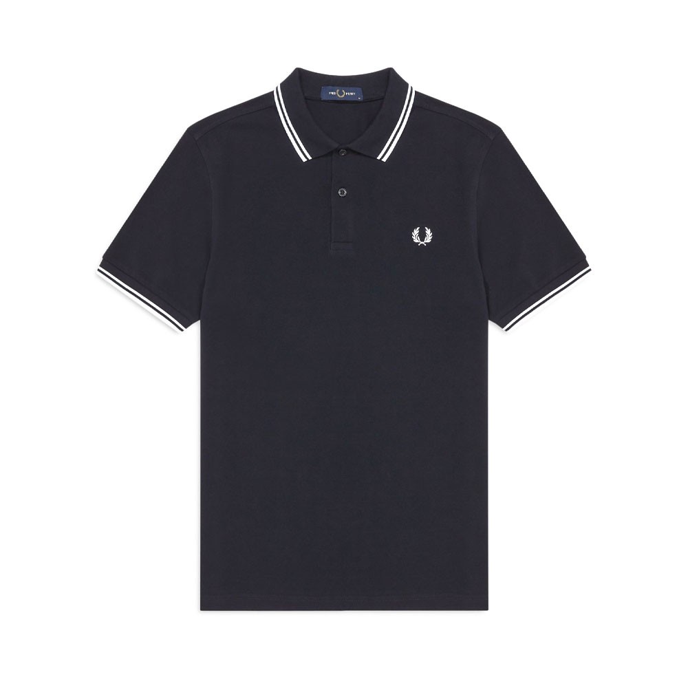 Image of Frosso Perry Polo Basica Blu Bianco Uomo M068