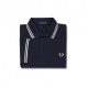 Fred Perry Polo Basica Blu Bianco Uomo