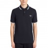 Fred Perry Polo Basica Blu Bianco Uomo