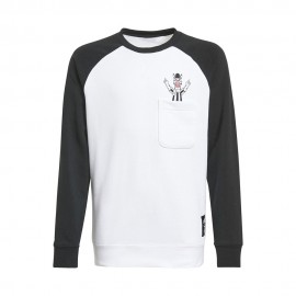 ADIDAS felpa calcio juve crew bianco nero bambino