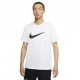 Nike T-Shirt Swoosh Bianco Nero Uomo