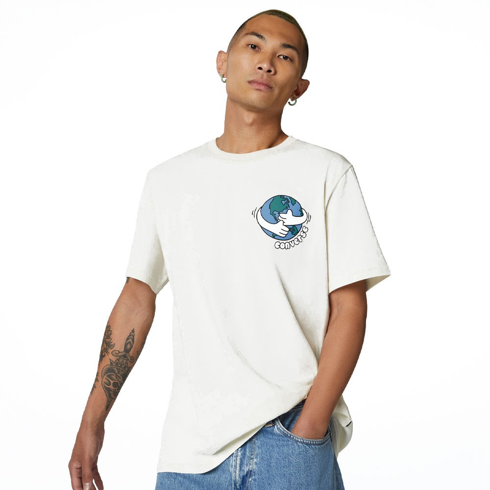 converse t-shirt eco love your mother bianco xs uomo